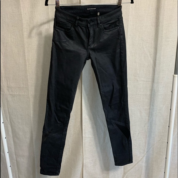 ELIE TAHARI Azella Coated Low Rise Skinny Jean - Picture 2 of 8